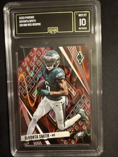 2023 Panini Phoenix - DeVonta Smith #90 - Red Seismic - 126/199 - GMA 10