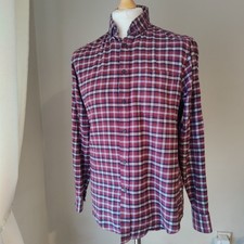 Atlantic Bay Mens Checked Brushed Cotton Shirt Size Medium 1022