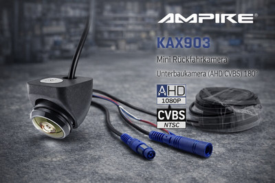 AMPIRE KAX903 Mini Rückfahrkamera Unterbaukamera (AHD/CVBS) 180°