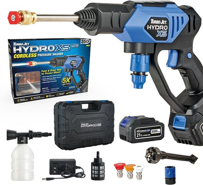 #ad #ad Hydro X5 Max Portable Cordless Pressure Washer 21V 5000Mah Battery 6 In 1 Noz $197.91
