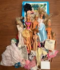 lot #1 (10) mixed Mattel Barbie dolls and assortment of outfits & accessories