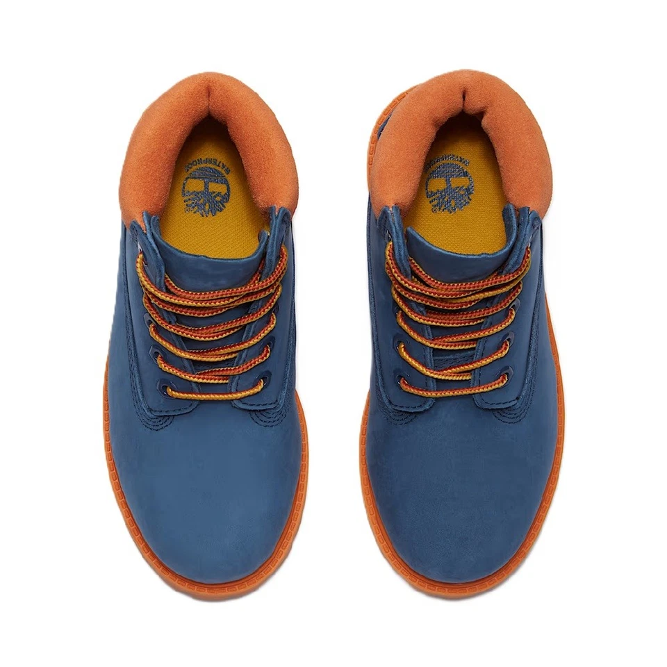 Bota infantil Timberland Premium 6 polegadas azul escuro nobuck (TB0A6BE6 EP2) - Imagem 3 de 4