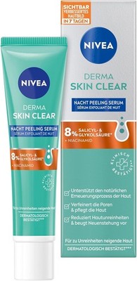 Nivea Derma Skin Clear Nacht Peeling Serum 40ml Niacinamide BHA Gesichtspflege