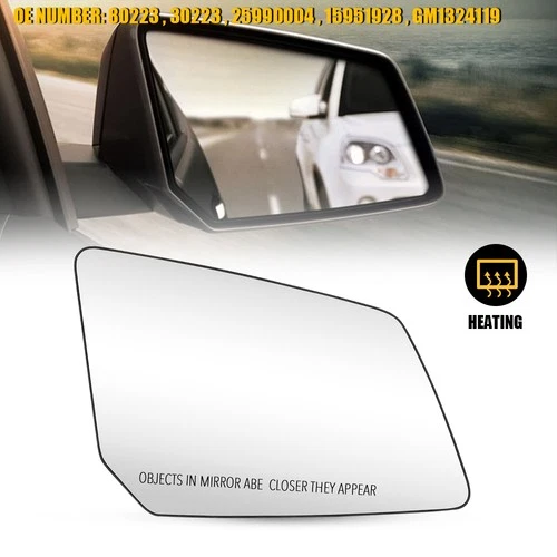 For Chevrolet 2009-2016 Traverse Passenger Side Heated Mirror Glass w/Back Plate