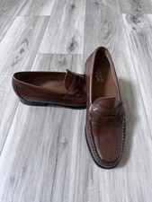 G.H. Bass Weejuns Logan Penny Loafers Men s 8 EE Brown Leather Dress Shoes