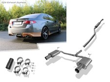  Edelstahl Duplex Sportauspuffanlage Honda Accord 8 CU2 ab 2008 je 100mm rund