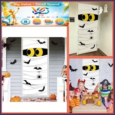 Halloween Door Cover Mummy Decoration 71x29.6 Inch Polyester Front Door Banner