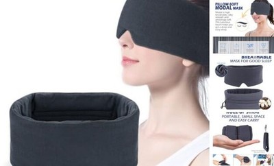  Sleep Mask, Modal Material Eye Mask for Sleeping, Ultra Soft Skin Grey