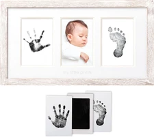 My Little Prints Newborn Handprint & Footprint Frame Kit - No Mess Clean Touch I
