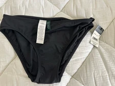 NWT  LAUREN Ralph Lauren Women's Hipster Swim Bottom Separates BLACK - Size 6