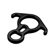 Black 50KN Rescue Figure 8 Descender Gear Belay Device Climbing Descender ee