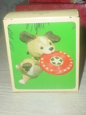 HALLMARK FRISBEE PUPPY 1984 CHRISTMAS KEEPSAKE ORNAMENTS CUTE DOG