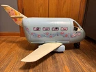 Vintage Mattel 1999 Barbie Blue Jumbo Jet Plane Airplane Not Tested/no Batteries
