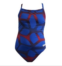 ARENA Women's Blue Chlorine Resistance One Piece Swimsuit 1A 34 NWT