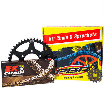 PBR TRANSMISSION KIT CHAIN EK CROWN SPROCKET HONDA CBF F-B,C (CBF1000F) 1000 20