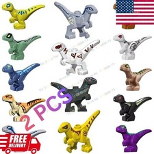 Lego Jurassic World Dinosaurs 2pc Velociraptor T-Rex Indoraptor Raptor Movie Rex