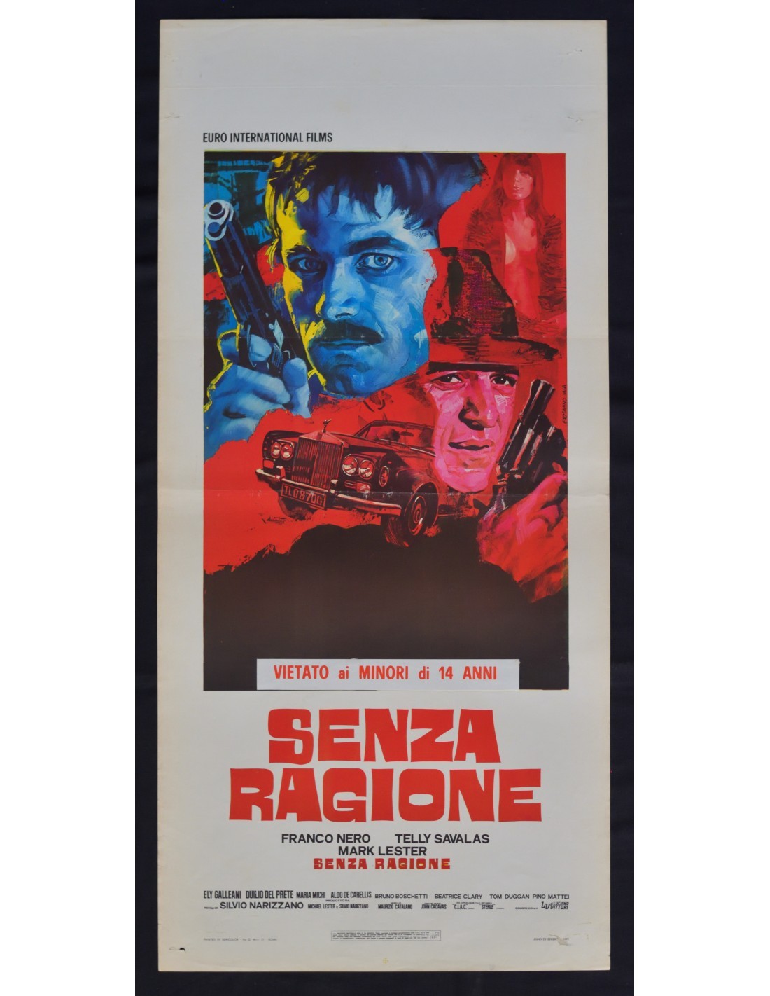 Locandina originale film SENZA RAGIONE (1972) - Regia di Silvio Narizzano