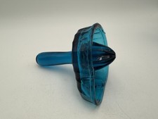 Teal Blue Glass Hand Reamer Juicer Hand Held   AB2