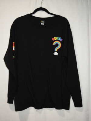 J BALVIN GUESS ARCOIRIS TOUR EXCLUSIVE LONG SLEEVE BLACK SHIRT SMALL DATES CITY