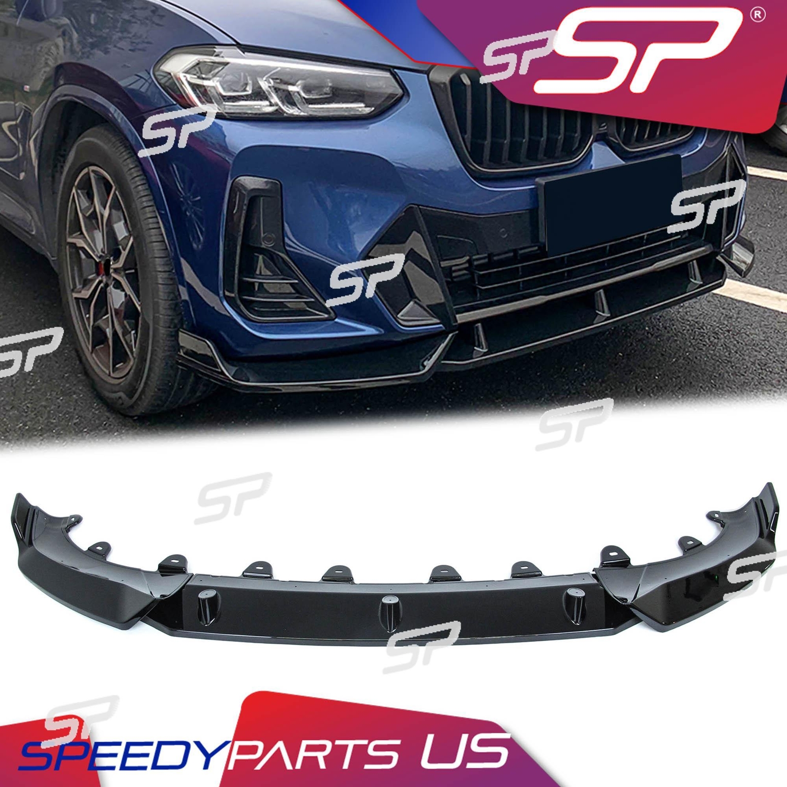 For 2022-2024 BMW X3 G01 M-Sport Front Bumper Splitter Lip Body Kit ...