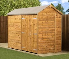 Empire Apex Garden Shed Wooden Shiplap Tongue & Groove 6x8 6ft x 8ft Double Door