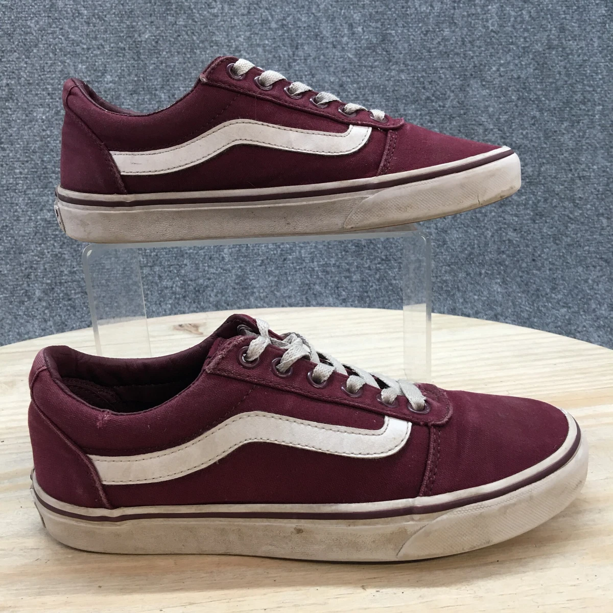 Vans Shoes Womens 7 Old Skool Skate Board Sneakers Burgundy Fabric