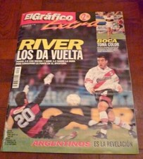 RIVER PLATE 3 vs RACING 2 - CARDETTI - Revista El Gráfico 1997 - Argentina
