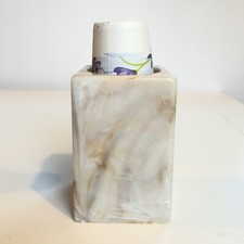 VNTG Dixie Cup Bathroom Countertop Dispenser Holder Faux Marble Plastic W/cups
