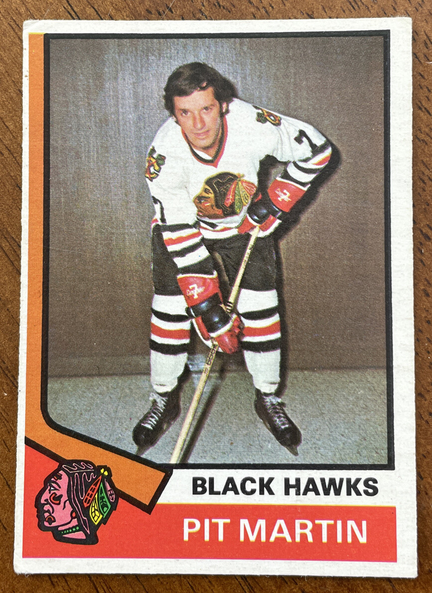 1974-75 O-Pee-Chee Hockey - #58 Pit Martin - Chicago Blackhawks