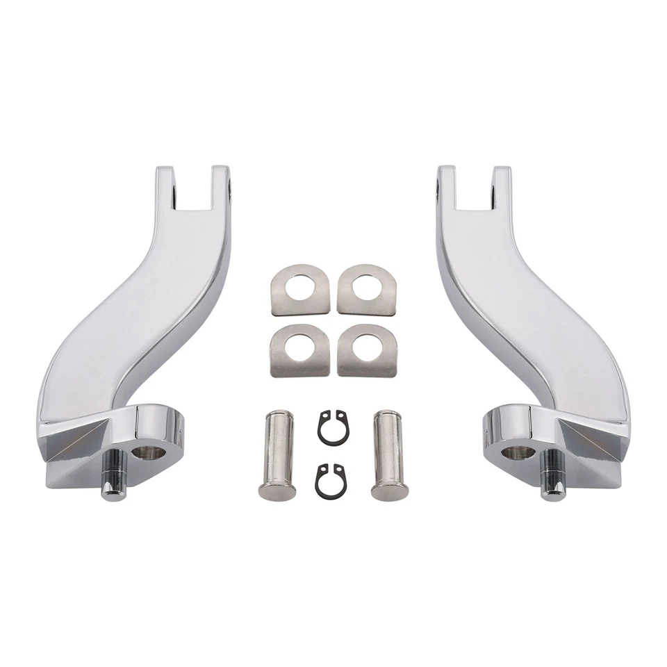 Soporte de montaje de estriba de pasajero cromado apto para Harley Road Glide King 1993-2025 Foto 3 de 4