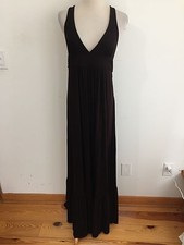 J.CREW Sleeveless Plunging V-Neck Maxi Dress Brown Size 4