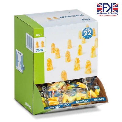 Moldex Mellows Soft Foam Ear plugs 7600 SNR 22dB BULK DISCOUNT Free Shipping