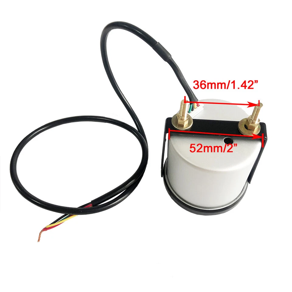 Medidor de temperatura de aceite 7 colores tintado 2" 52 mm sensor NPT de 100-300 ° F 1/8 Foto 2 de 4