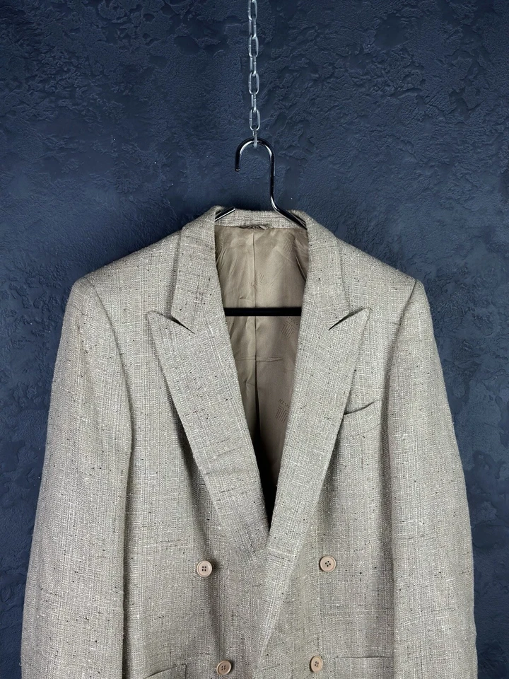 Blazer doble monograma años 90 LANVIN vintage para hombre talla 48 Foto 2 de 4