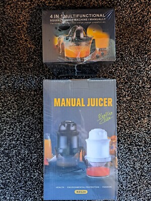 Manual Citrus Juicing Set - Heavy Duty Multi-Function, Orange Juice (Black)