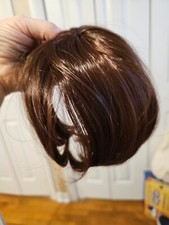 Clip In Topper Dark Red Brown Short New