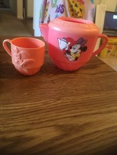 1992 Disney Mattel Minnie Mouse Plastic Teapot and Daisy Duck Teacup