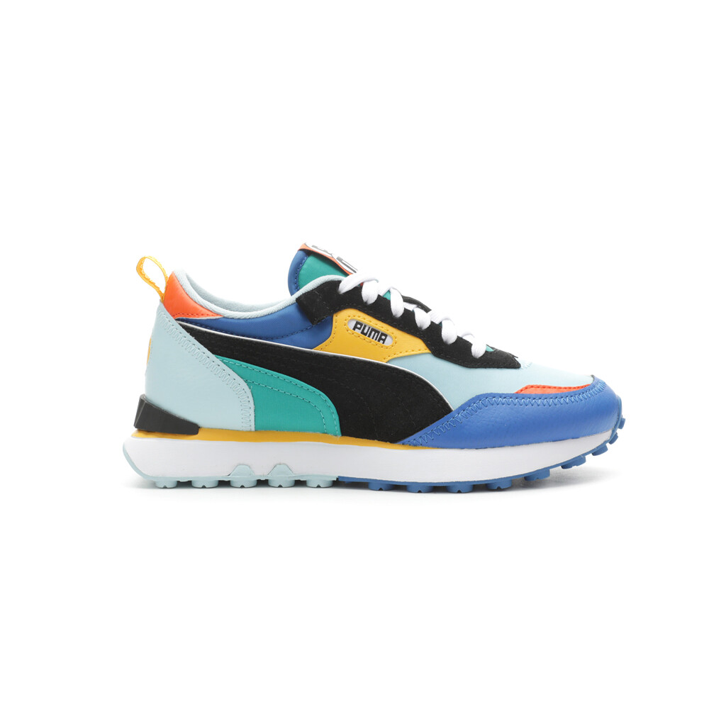 Puma Rider Fv Pinball Молодежные синие кроссовки на шнуровке для мальчиков Повседневная обувь 39532701