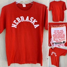 Vintage Nebraska T-Shirt M 38-40 Made In USA Single Stitch