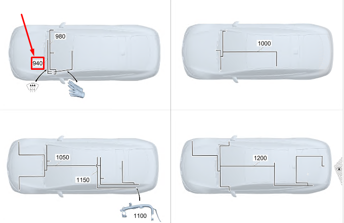Neu MERCEDES-BENZ EQS V297 Kabelbaum für beheizte Windschutzscheibe A2975402015