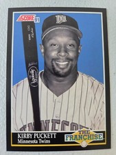 1991 Score Kirby Puckett #855 Baseball Card The Franchise + 2 Free Mystery Card