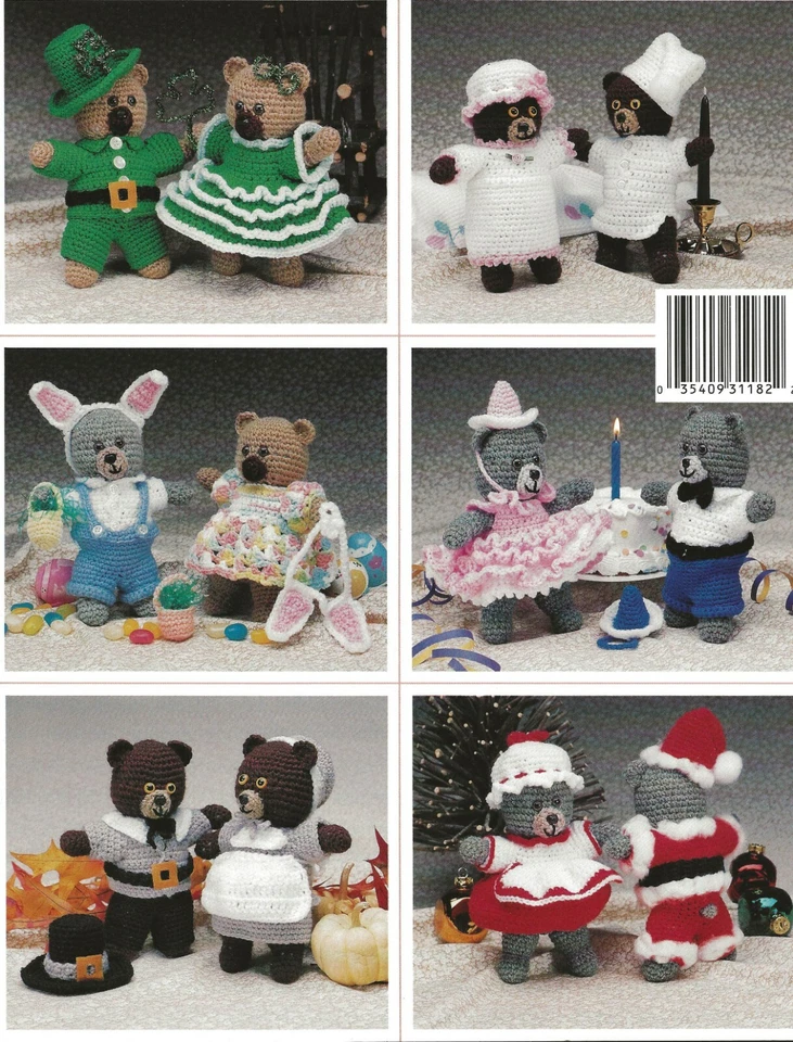 Pair of Bears Crochet Bear Shirt Jacket Pants Birthday Sleepwear Irish Easter - Image 2 of 2