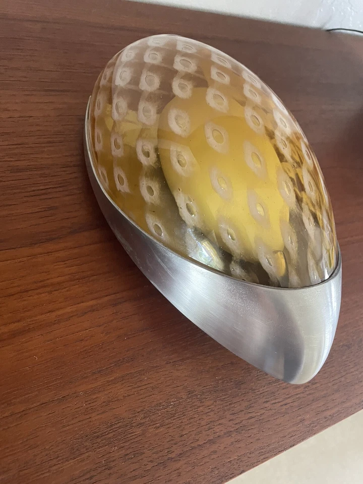 Arandela de vidro Tech Lighting cetim níquel pássaro de fogo coruja âmbar Murano 700WSFIROS - Imagem 3 de 4