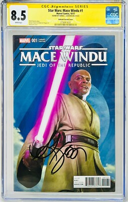 STAR WARS メイス・ウィンドウ　Samuel L Jacksonサイン CGC Signature Series 8.5 Star Wars: Mace Windu #1 Variant Samuel L
