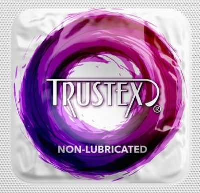 Trustex NON-LUBRICATED Latex Condoms, Ultra Thin, Bulk + Silver Pocket Case