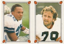 FREE SHIPPING-MINT-1987 Topps  Stickers Bob Golic Michael Downs #185-35