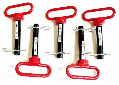 5 GOLIATH INDUSTRIAL RED HANDLE 3/4 X 4" TRACTOR HITCH PINS WAGON TRAILER RHP34S