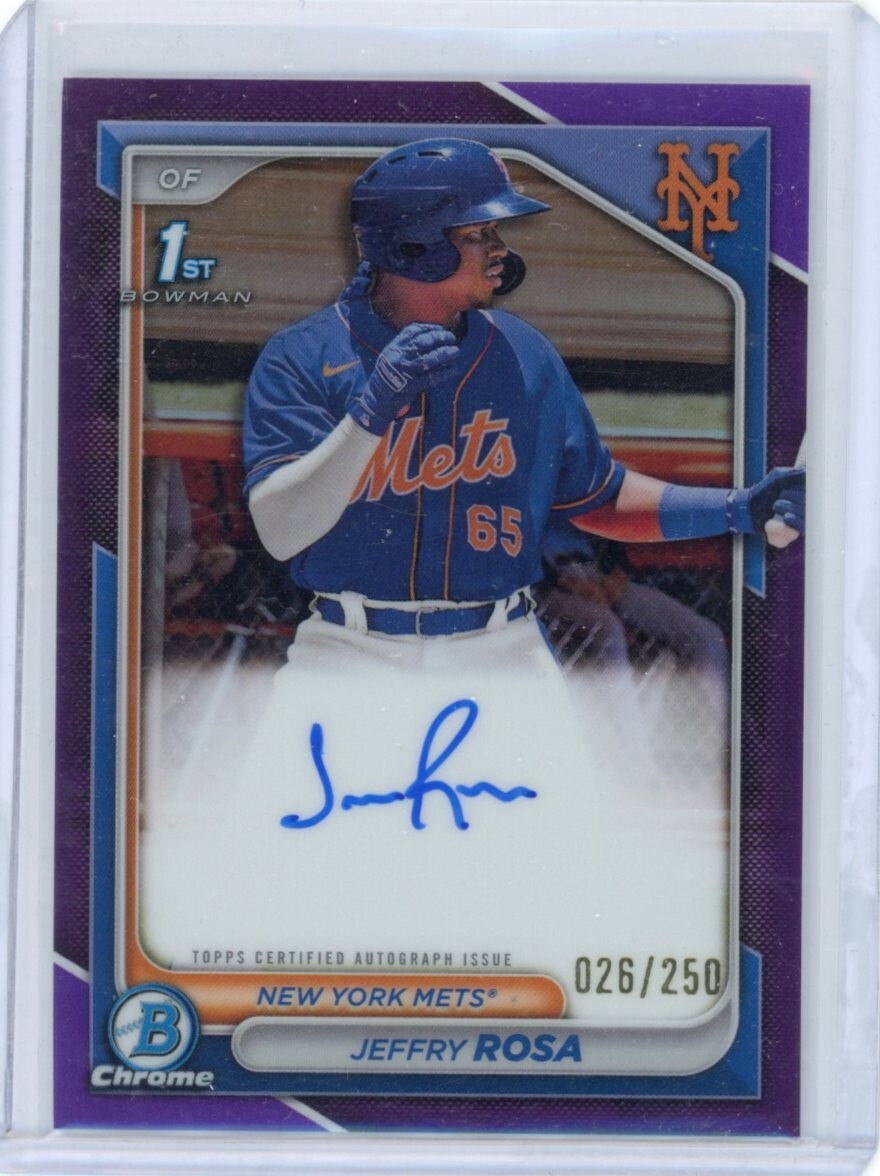 2024 Jeffry Rosa Bowman Chrome Prospect Auto Purple Refractor /250 #CPA-JRO