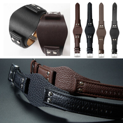 Echtleder Uhrenarmband 10 Löcher für Fossil CH2564 CH2565 Uhr Stahlschließe 22mm