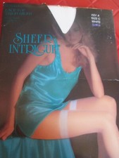 K-MART Vintage WHITE Seamless Nylon STOCKINGS - 1980's - Size C - 150-195 lbs